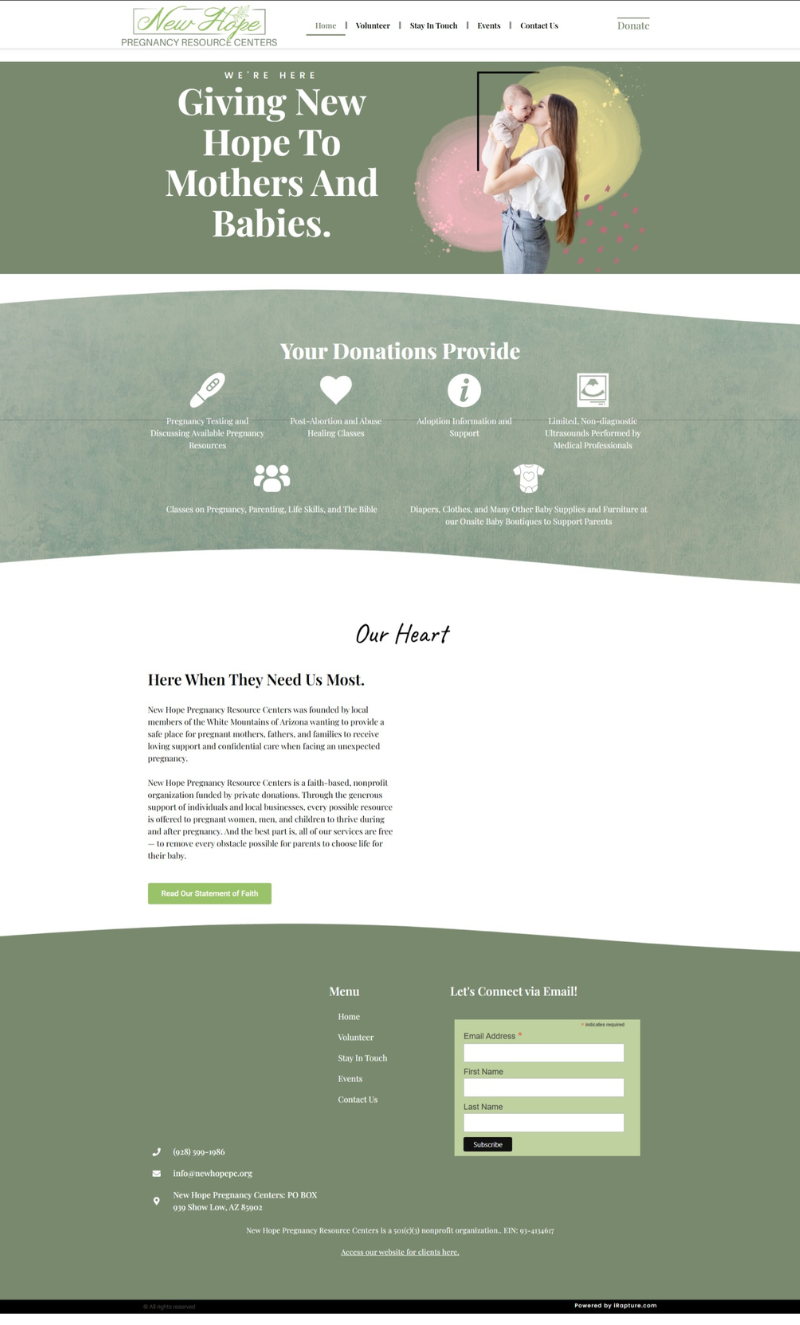 New Hope Pregnancy Website