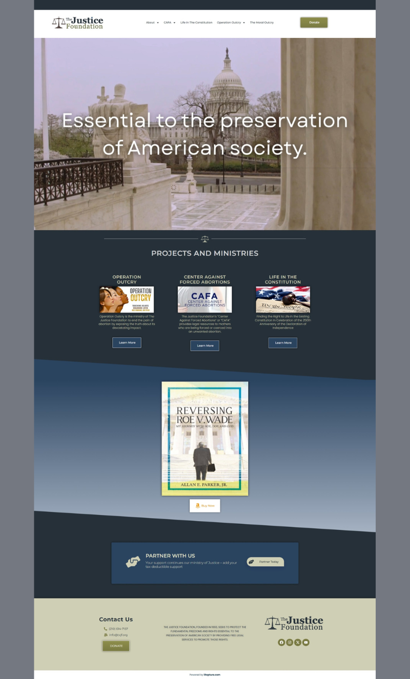 The Justice Foundation Website